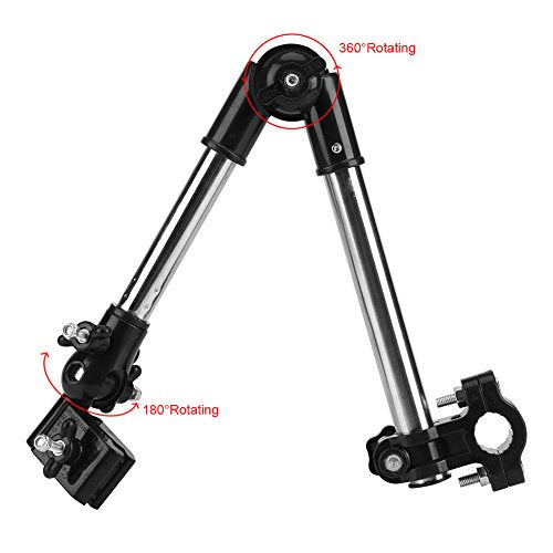 Umbrella Holder For Stroller, 360 Adjustable Bike Umbrella Stretch Mount Stand Holder Baby Stroller Pram Bicycle Chair(Black)