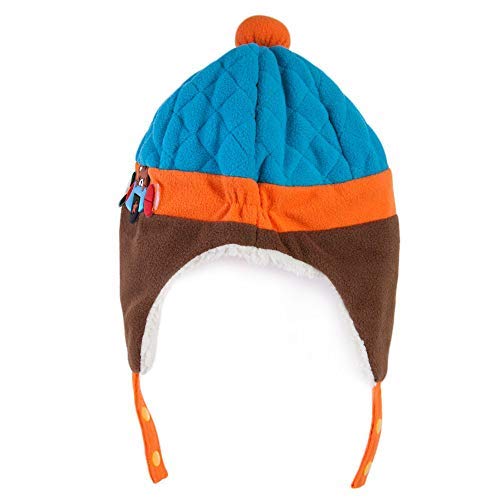 Crochet Earflap Pilot Hats Rabbit Ears Beanie Cap Winter Warm Knit Caps For Toddlers Baby Girls And Boys (Blue)