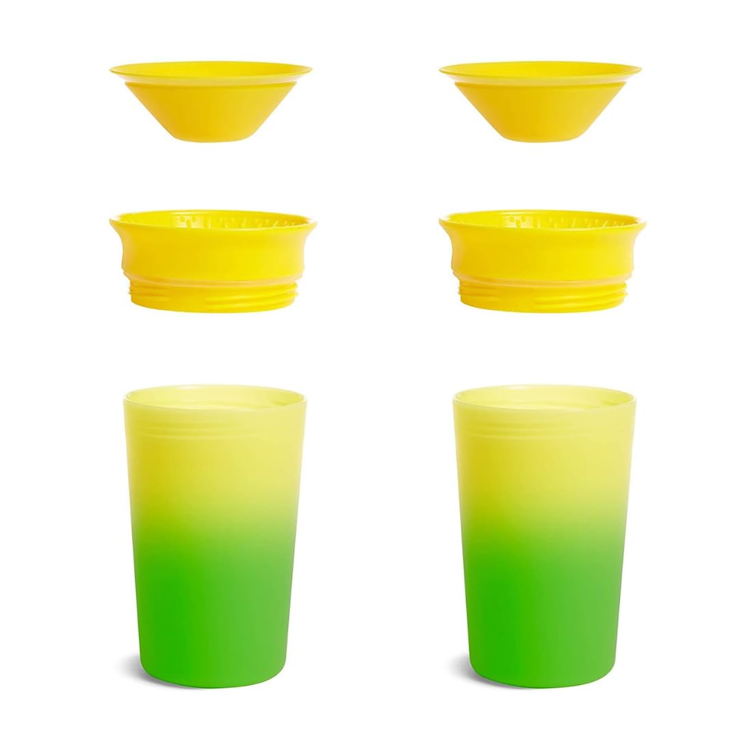 2 Miracle 360 Color Changing Cup For Toddlers Sippy Cups, Toddler Cups Spill Proof With Dentist Recommended Spoutless Design, Bp