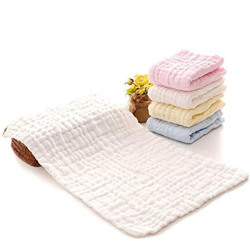 3NH Baby Towel 6 Layers Muslin Bibs Childrens Towel Pure Cotton Baby Face Towel 30 * 50 Printed Childrens Gauze Washcloth Towe