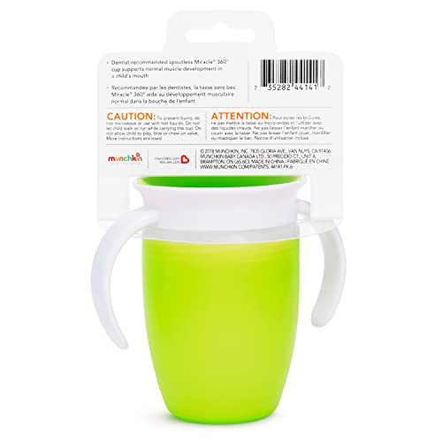 Munchkin Miracle 360 Trainer Cup, 7 Ounce, Green