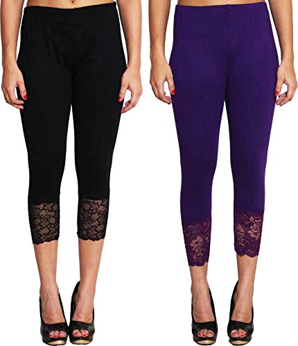 Snowball Lace Capri Combo for Girls | Stylish Net Capris