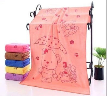 THE PURE NEST DRESSABLY Newborn Babys Cotton Washcloth Soft Bath Towel (Colour and Prints May Vary, Small, 48cm x 84cm)  Pack 