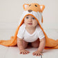 Luvable Friends Unisex Baby Cotton Animal Face Hooded Towel, Frog, One Size