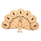 ATORSE 2Xkids Busy Board DIY Accessories Wooden Sensory Toys for Children Travel Boys Peacock
