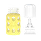 Lifefactory Glass Baby Bottles With Silicone Protection - 2-Pack, 4 Oz Bottles, Sky Blue & Banana