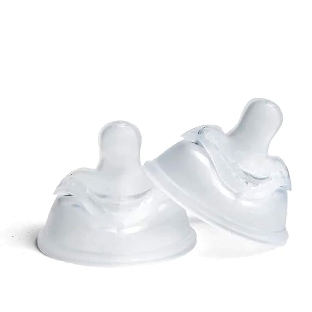 Herobility Double Anti-Colic Silicone Nipples, Baby Bottle Teats, Breast Like Shaped Nipples - Fits Herobilitys & Eco Baby Bott