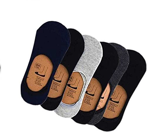 Shopping Shots AntiSlip Unisex Cotton Invisible No Show Cotton Loafer Socks With Anti Slip Silicon Grip (MultiColour Pack Of 6