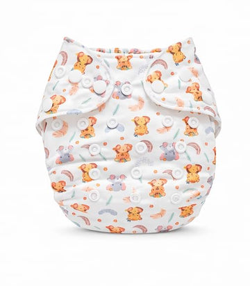 PomPom Sweet Hearts Washable Reusable Cloth Diaper With Removable Insert For Babies/Toddler | SkinFriendly | Can Absorb Upto 3