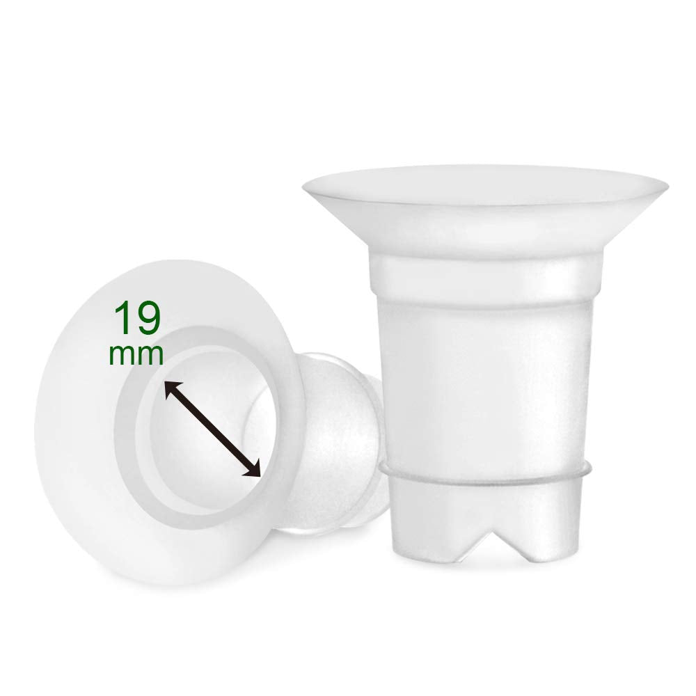 19Mm Maymom Flange Inserts (Long) Compatible With Freemie 25Mm Flanges; Compatible With 24Mm Medela Personalfit Flange, Spectra