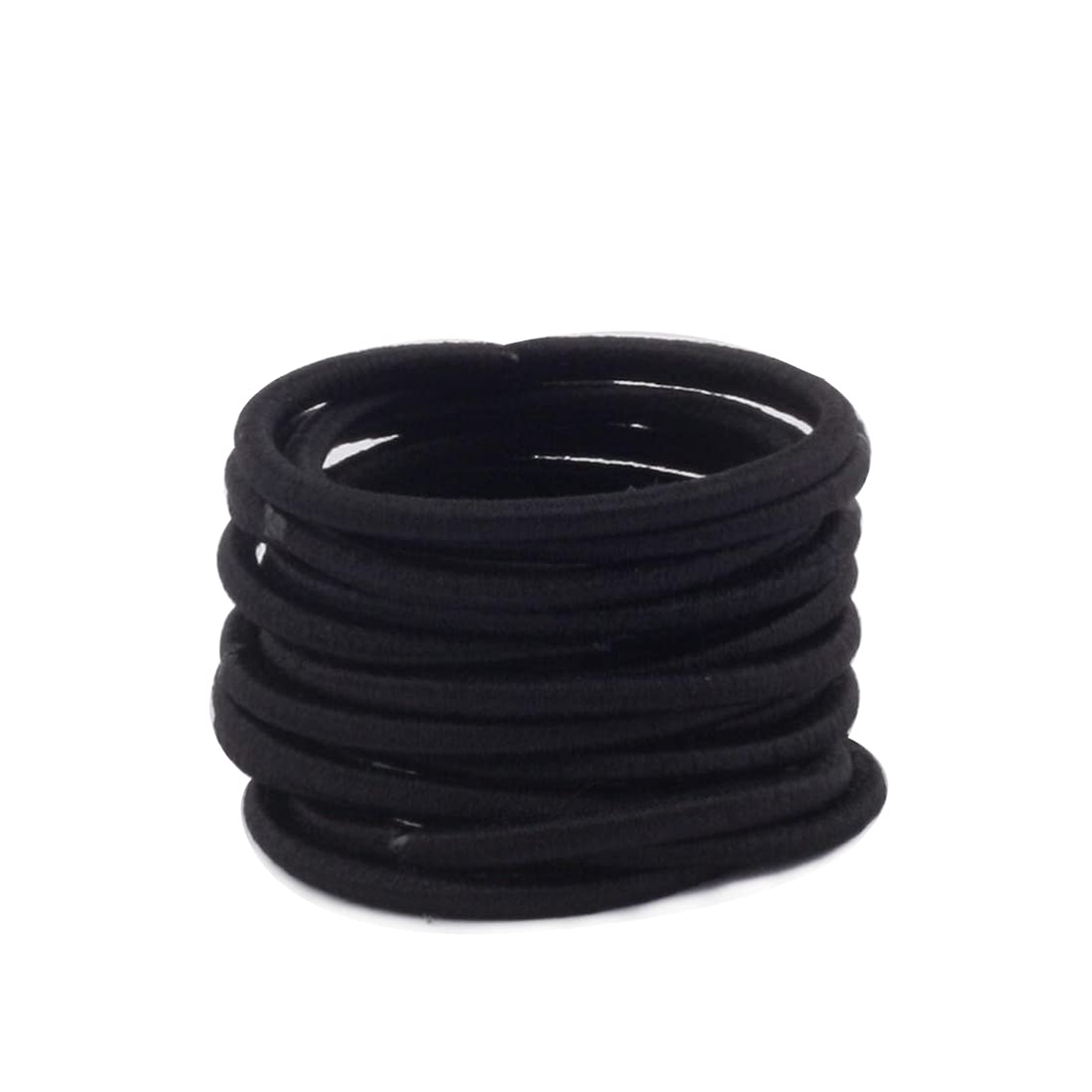Baby Girls Hair Ties No-Metal Hair Elastics Ponytail Holders Hair Bands (2 Mm X 2.5 Cm,Black)
