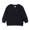 Rukosu Toddler Baby Boy Girl Fleece Pullover Sweatshirt Solid Color Crewneck Blouse Shirt Tops Warm Fall Winter Clothes Black 2-