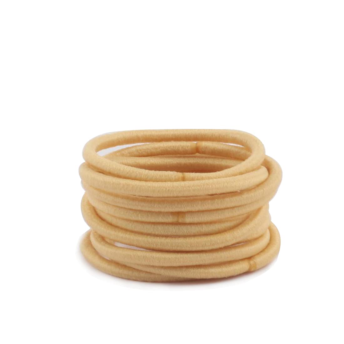 100 Pcs Baby Hair Ties - Gold Hair Bands For Thin Hair- No Metal Hair Elastics -Ponytail Holder For Kids(2 Mm X 2.5 Cm,Blonde)