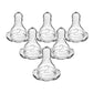 Dr. Browns Natural Flow Level 2 Narrow Baby Bottle Silicone Nipple, Medium Flow, 3M+, 100% Silicone Bottle Nipple, 6 Count