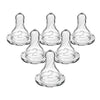 Dr. Browns Natural Flow Level 2 Narrow Baby Bottle Silicone Nipple, Medium Flow, 3M+, 100% Silicone Bottle Nipple, 6 Count