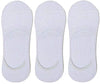 Queery Men Solid No Show Cotton Loafer Socks (White Pack Of 3 Pairs)