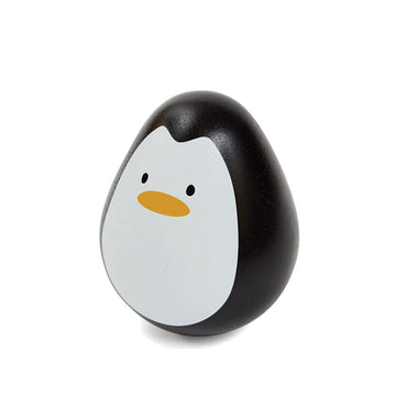 PlanToys Wooden Bounce Back Penguin Baby Toy (5200) | Sustainably Made from Rubberwood and Non-Toxic Paints and Dyes | Eco-Frien