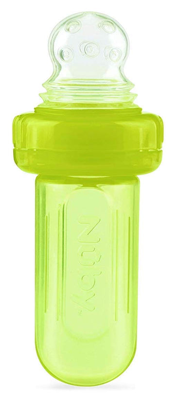 Nuby Ez Squee-Z Silicone Self Feeding Baby Food Dispenser (Green, 1 Count (Pack Of 1))