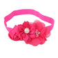 Ujeavette 3Xrose Red Flower Baby Girls Headband Photography Props Hair Band