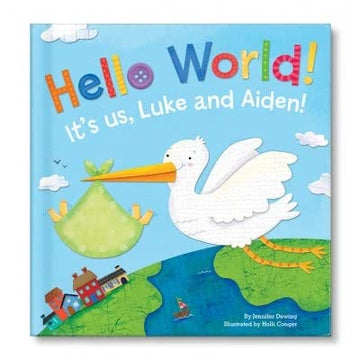Hello World! (Twins) - Personalized Children'S Story - I See Me! (Blue Board Story)