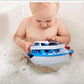Green Toys Paddle Boat, Blue/Grey - Pretend Play, Motor Skills, Kids Bath Toy Floating Pouring Vehicle. No BPA, phthalates, PVC.