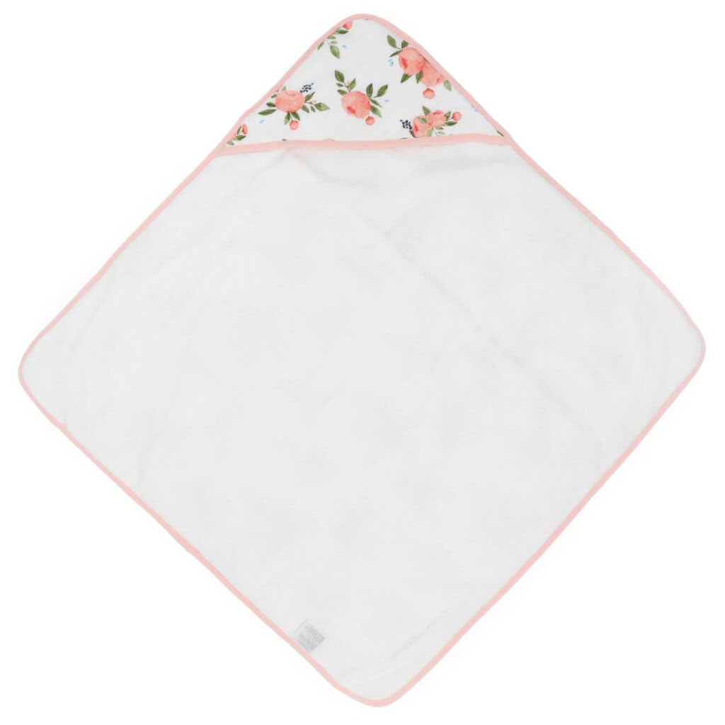 Little Unicorn Cotton Hooded Infant Towel  Watercolor Roses