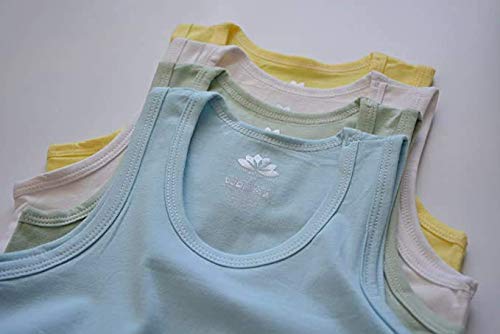Lotuscomfort Premium 4 Pack Super Soft Boys Girls Unisex Kids Toddler Baby Tank Top Undershirts (2T White Pack)