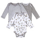 Burts Bees Baby Unisex Baby Bodysuits, 3-Pack Long  Short-Sleeve One-Pieces, 100 Organic Cotton Bodysuit, A-Bee-C, 18 Months Us