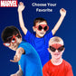 Sun-Staches Marvel Spider-Man Lil Characters Child Sunglasses Costume Accessory Uv400 Lenses, Red And Black Web Mask One Size Fi