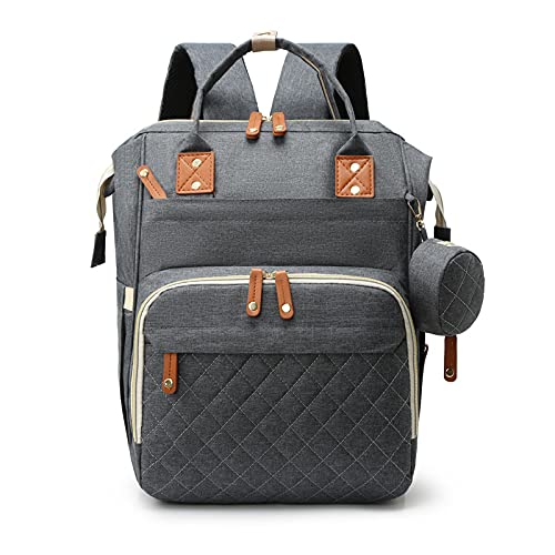 zepingminn Diaper Bag Backpack, Nappy Bag Gift for Boys/Girl-Mothers Day Gifts,Mommy Bag With USB Charging Port (Dark Gray)