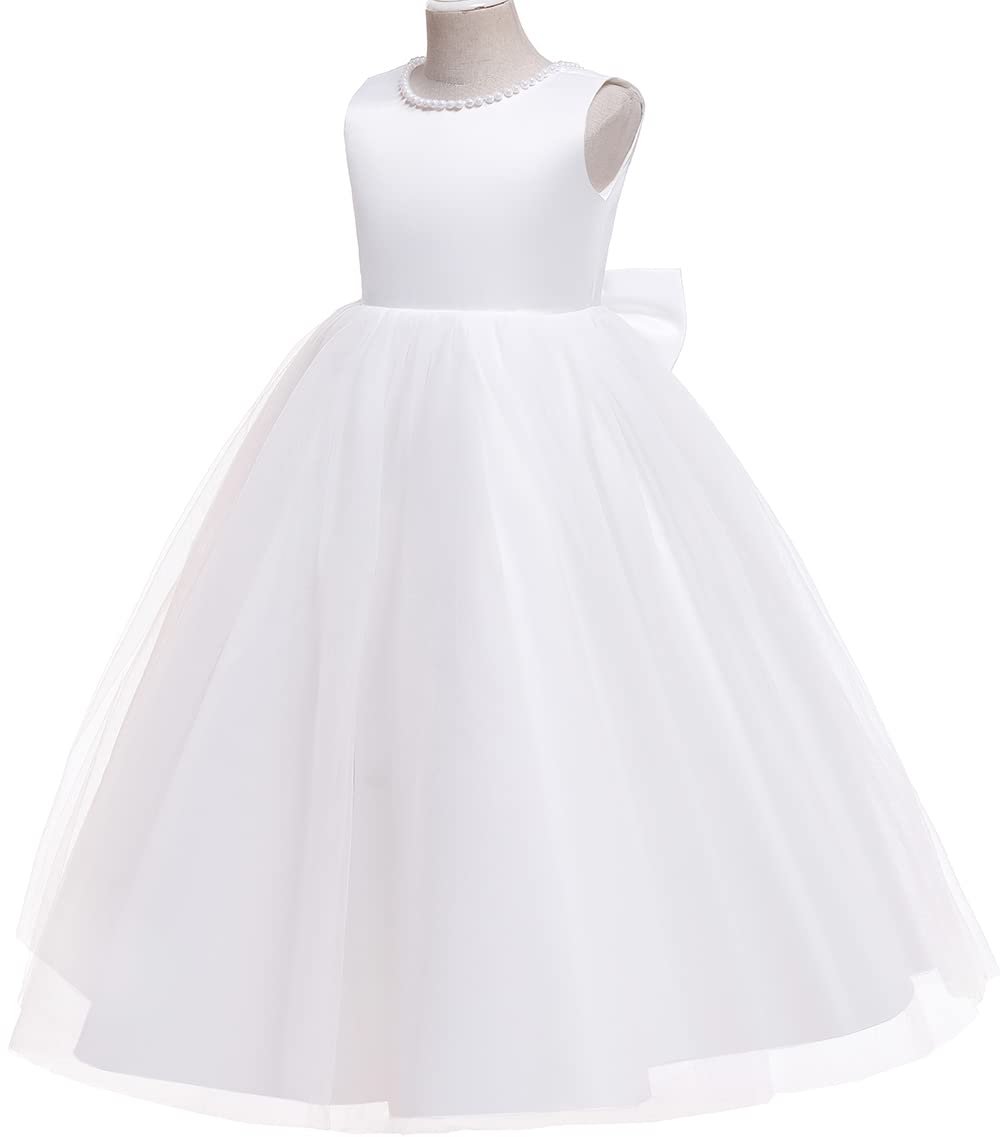 Jup'Elle Toddler Girl Tutu Dresses Wedding Birthday Party Flower Girls Baby Princess Dress Floor Length Size 7T