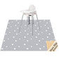 Splat Mat For Under High Chair/Arts/Crafts, Womumon Washable Baby Spill Mat Waterproof Anti-Slip Floor Splash Mat, Portable Play