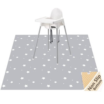 Splat Mat For Under High Chair/Arts/Crafts, Womumon Washable Baby Spill Mat Waterproof Anti-Slip Floor Splash Mat, Portable Play