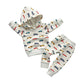 Toddler Infant Baby Boy Clothes Car Long Sleeve Hoodie Tops Sweatsuit Pants Outfit Set (6-9 Months)