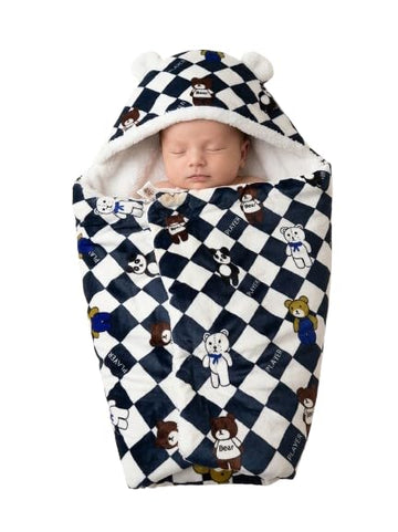 SIDLY PIDLY Baby Swaddle Wrap for New Born | Adjustable Swaddle for New Born Baby | Fleec Baby Wrapper Newborn Blanket for Sleep