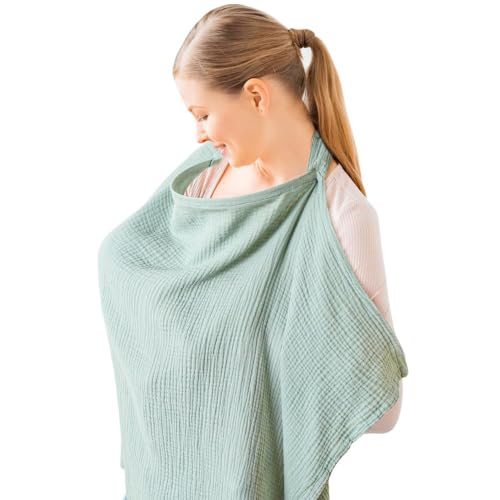 Kelexx Nursing Cover For Baby Breastfeeding  Breathable 100% Cotton Nursing Apron With Rigid Hoop, Privacy Cover, Lightweight C