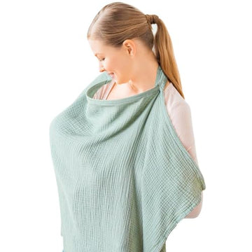 Kelexx Nursing Cover For Baby Breastfeeding  Breathable 100% Cotton Nursing Apron With Rigid Hoop, Privacy Cover, Lightweight C