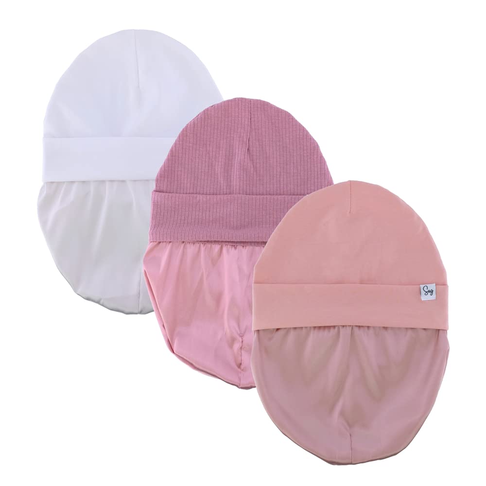 Jersey Beanie Hat For Newborn Baby Boys Girls Silky Satin Lined Hats Bonnet Toddler Infant Little Kids Beanies Caps (0-6M,203 Bu