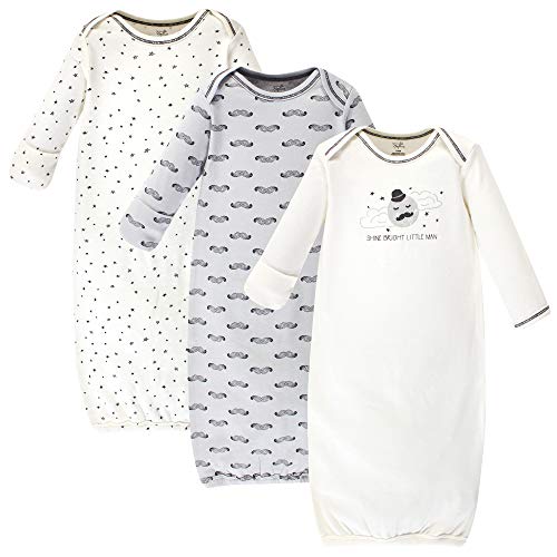 Touched By Nature Unisex Baby Organic Cotton Gowns, Mr. Moon, 0-6 Months – Cuteb WBBAPB07R528117