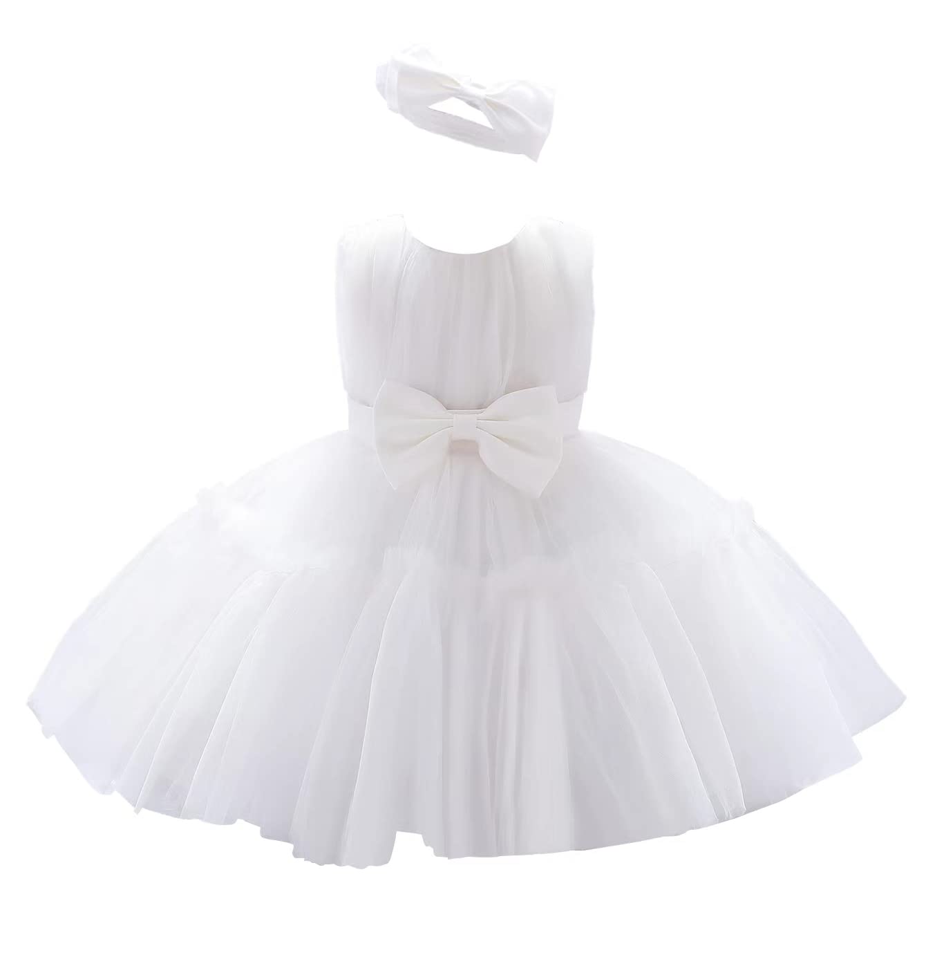 Tuiji Baby Girl Baptism Wedding Dresses Christening Dresses For Baby Girl 6 12 Months White Toddler Dresses 70