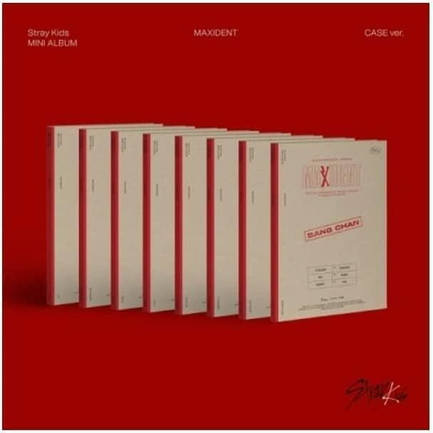 Stray Kids MAXIDENT 7th Mini Album Case Version CD+Unit mini folding poster on pack+Photobook+Lyrics paper+Photocard+Tracking Se