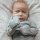 Baby Side Snap Bodysuit Set, Long Sleeve Cotton Boy Girl Kimono Onesie, 4 Pack, Gray, 0-3 Months