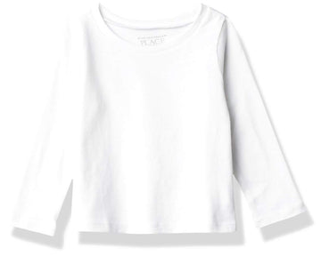 The Children'S Place Baby Girls And Toddler Long Sleeve Basic Layering T-Shirt T Shirt, White 2 Pack, 4T Us