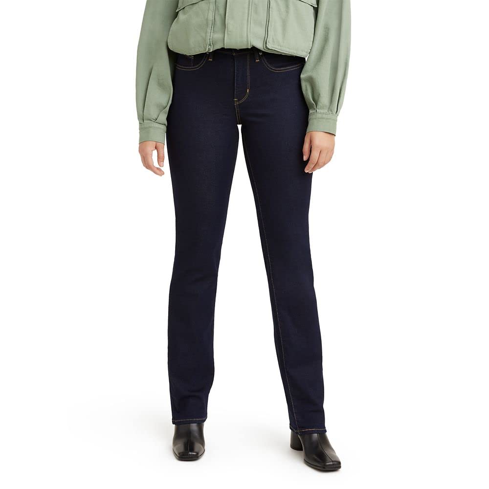 Levis Womens 314 Shaping Straight Jeans, Darkest Sky - Dark Indigo, 27