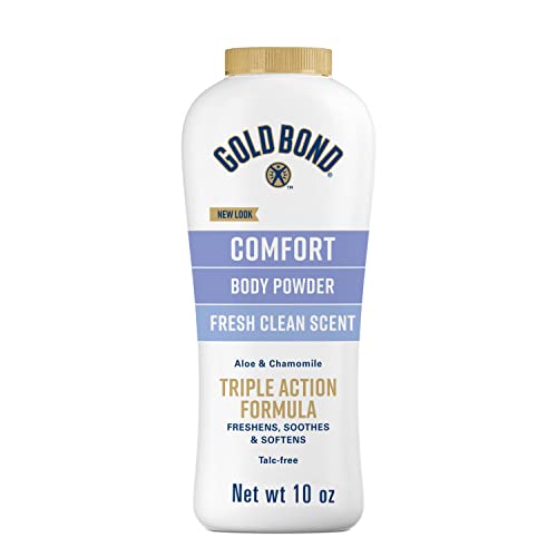 Gold Bond Comfort Body Powder, 10 Oz., Talc-Free, Fresh Clean Scent With Aloe & Chamomile