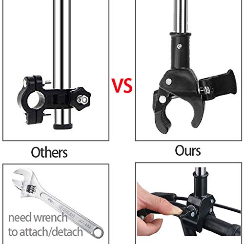 Umbrella Mount Holder, Adjustable Umbrella Mount Stand No Need Wrench To Attach/Detach Umbrella Clamp For Wheelchairs, Walker, R