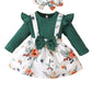 Niren Enterprise Baby Girl Dresses, Modal Fabric Frocks with Floral Print & Ruffle Sleeve Top for Birthday and Special Occassion