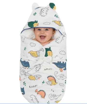 SMILE BABY Kids Swaddle Wrap for Newborn Kids Muslin Sleeping Bag Blanket All Season Soft Breathable Infant Swaddle Wrapper Rece