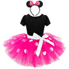 Dressy Daisy Toddler Girl Costume Polka Dots Fancy Dress Up With Headband Birthday Party 2-3T Hot Pink 261