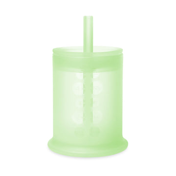 Olababy Silicone Training Cup With Straw Lid  Babies Water Drinking Cup  6+ Mo Infant To 12-18 Months Toddler  Sippy Cup For Kid